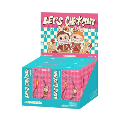 Pop Mart Labubu The Monsters Let's Checkmate Pendant Sealed Case (6 Blind Box)