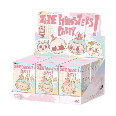 Pop Mart Labubu The Monsters Party Series Reversible Plush Doll Sealed Case (6 Blind Box)
