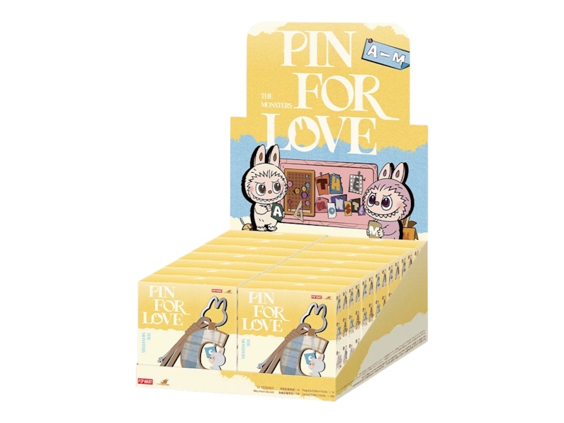 Pop Mart Labubu The Monsters Pin for Love Series Letter Pendant (A-M) Sealed Case (14 Blind Box)