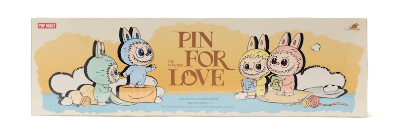 Pop Mart Labubu The Monsters Pin for Love Series Vinyl Plush Pendant (A-M) Unsealed Case (14 Blind Box)