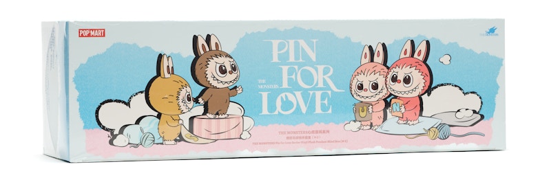 Pop Mart Labubu The Monsters Pin for Love Series Vinyl Plush Pendant (N-Z) Unsealed Case (14 Blind Box)