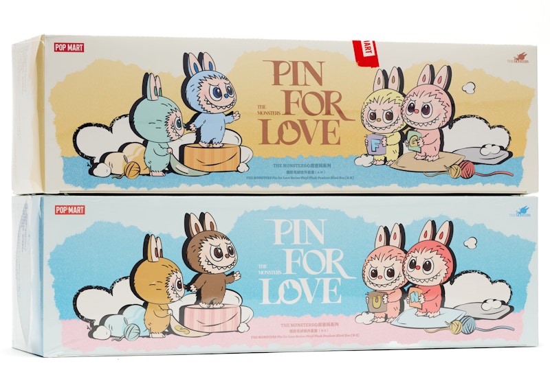 Pop Mart Labubu The Monsters Pin for Love Series Vinyl Plush Pendant (A-M) & (N-Z) Unsealed Cases Set (28 Blind Box)