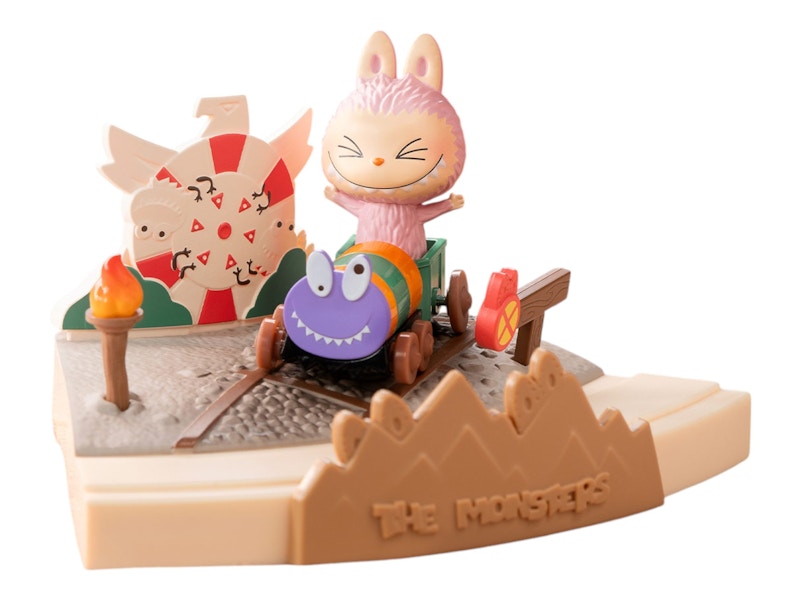 Pop Mart Labubu The Monsters Playing Games Series Scene Train Charges Forward Figure Set