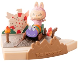 Pop Mart Labubu The Monsters Playing Games Series Scene Train Charges Forward Figure Set Pop Mart Labubu The Monsters Playing Games Series Scene Train Charges Forward Figure Set