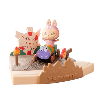 Pop Mart Labubu The Monsters Playing Games Scene Train Charges Forward Figure Set
