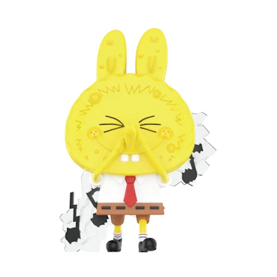 Pop Mart Labubu The Monsters Spongebob Nose Flute Figure