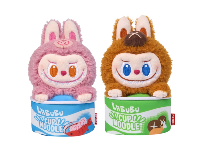 Pop Mart Labubu The Monsters Wacky Mart Series Cup Noodles Figure Storage Bag Set of 2 (Seafood & Mushroom)