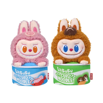 Pop Mart Labubu The Monsters Wacky Mart Series Cup Noodles Figure Storage Bag Set of 2 (Seafood & Mushroom)