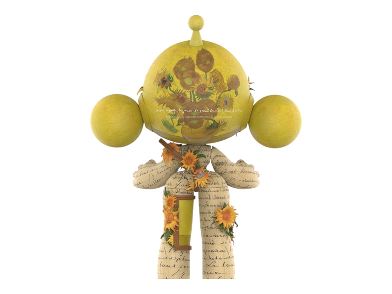 Pop Mart Mega Skullpanda Van Gogh Museum Sunflowers 10 圖 2