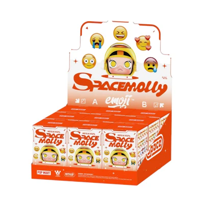 Pop Mart Mega Space Molly emoji 100% Sealed Case (9 Blind Box)