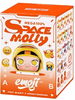 Pop Mart Mega Space Molly x emoji Series 100% Single Blind Box Pop Mart Mega Space Molly x emoji Series 100% Single Blind Box