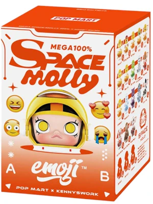 泡泡玛特Mega Space Molly x emoji系列100%单盒盲盒 Buy 泡泡玛特Mega Space Molly x emoji系列100%单盒盲盒