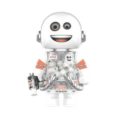 Pop Mart Mega Space Molly emoji Caution, The Ghost is Here 100%