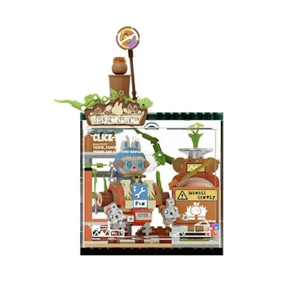 Pop Mart Pop Blocks Labubu The Monsters Forest Secret Base Blocks Click-Fix Lab P10003 Building Block