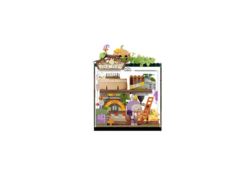 Buy 泡泡玛特 Labubu怪物森林秘密基地系列积木涂鸦P10004 拼装积木