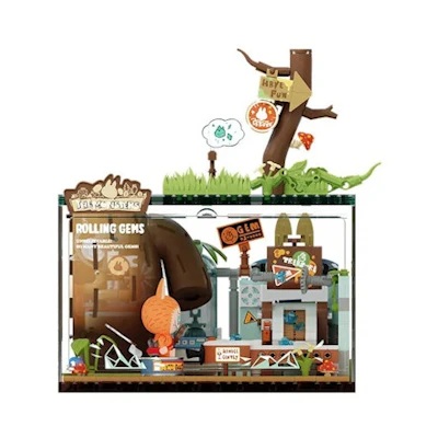 Pop Mart Pop Blocks Labubu The Monsters Forest Secret Base Blocks Rolling Gems P10001 Building Block