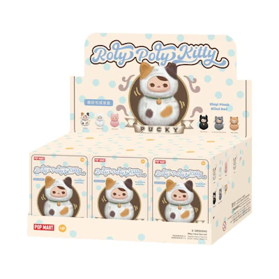 Pop Mart PUCKY Roly-Poly Kitty Vinyl Plush Sealed Case (6 Blind Box)