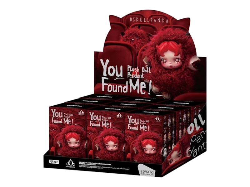 Pop Mart SKULLPANDA You Found Me! Series Plush Doll Pendant Sealed Case (9 Blind Boxes)