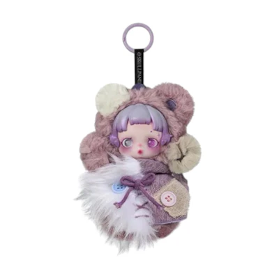 Pop Mart SKULLPANDA You Found Me! Series Ratty Bear Plush Doll Pendant
