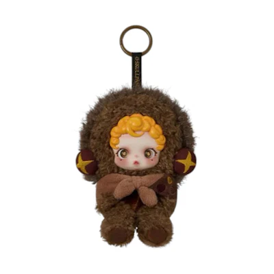 Pop Mart SKULLPANDA You Found Me! Series Sneaky Chestnut Plush Doll Pendant