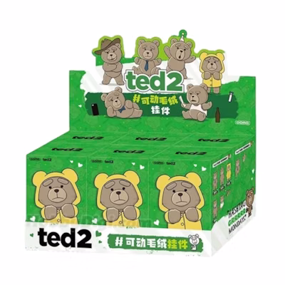 Pop Mart Ted2 Teddy Bear Action Plush Pendant Sealed Case (6 Blind Box)