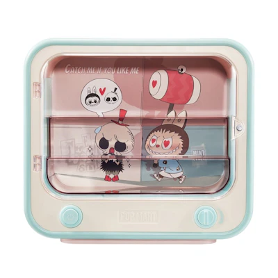 Pop Mart The Monsters Labubu Catch Me If You Like Me Series TV Set Luminous Display Container