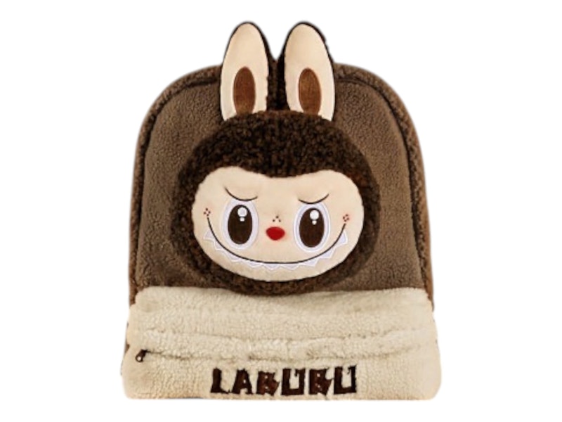 Pop Mart The Monsters Labubu Classic Bag Series Fleece Backpack Brown