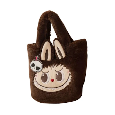 Pop Mart The Monsters Labubu Classic Bag Reversible Plush Bag Brown