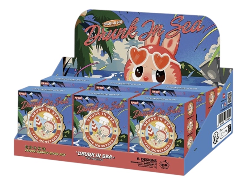 Pop Mart The Monsters Labubu Enchanted by the Seaside Series Fridge Magnet Sealed Case (6 Blind Box)