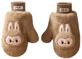 Pop Mart The Monsters Labubu Warm Fluffy Holiday Series Plush Gloves Pop Mart The Monsters Labubu Warm Fluffy Holiday Series Plush Gloves