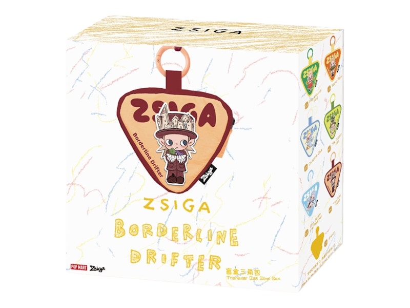 Pop Mart Zsiga Borderline Drifter Series Triangular Bag Charm Single Blind Box