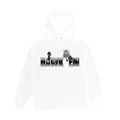 Pop Smoke x Vlone Hawk Em' Hoodie White