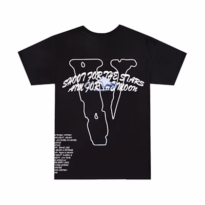 Pop Smoke x Vlone Tracklist Tee Black