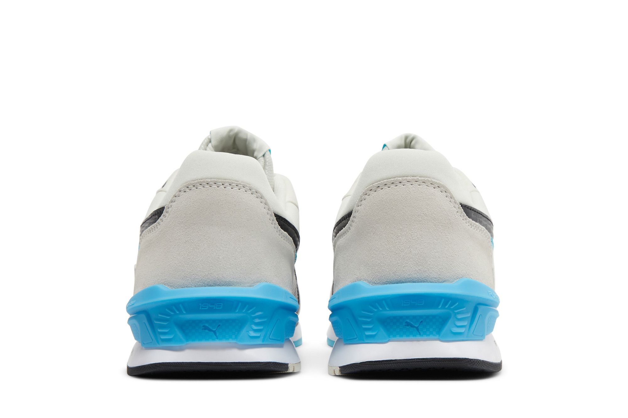 Details for Porsche Legacy x Puma Low Racer ''Elfenbein Glow Blau Atoll'' 306880-03