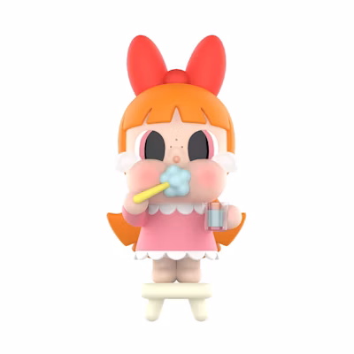 Powerpuff Girls Pop Mart CRYBABY Brushing Teeth Blossom Figure