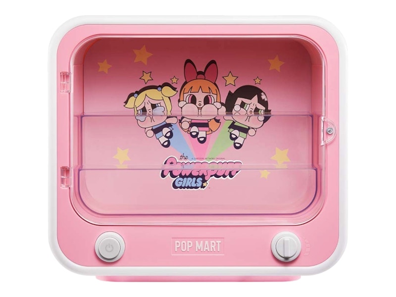 Powerpuff Girls Pop Mart CRYBABY Series TV Set Luminous Display Container