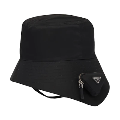 PRADA 3D Pocket Bucket Hat Unisex - Fabric Design with Irregular Brim 2HC282-2DMI-F0002