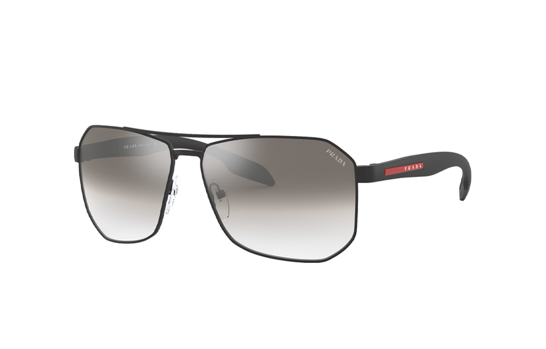 PRADA  Aviator Sunglasses Black with Logo Metal Temples. SPS51V 圖 2