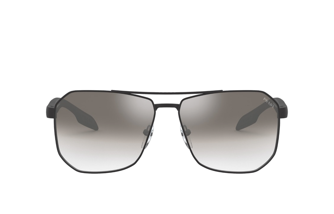 PRADA  Aviator Sunglasses Black with Logo Metal Temples. SPS51V 圖 3