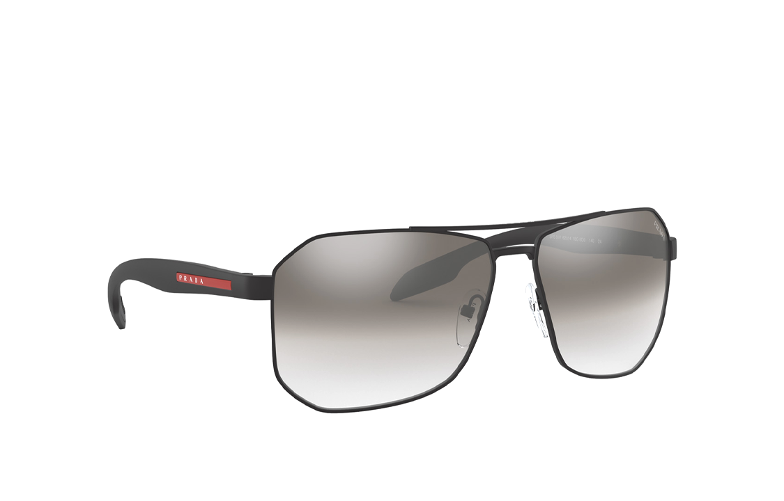 PRADA  Aviator Sunglasses Black with Logo Metal Temples. SPS51V 圖 7