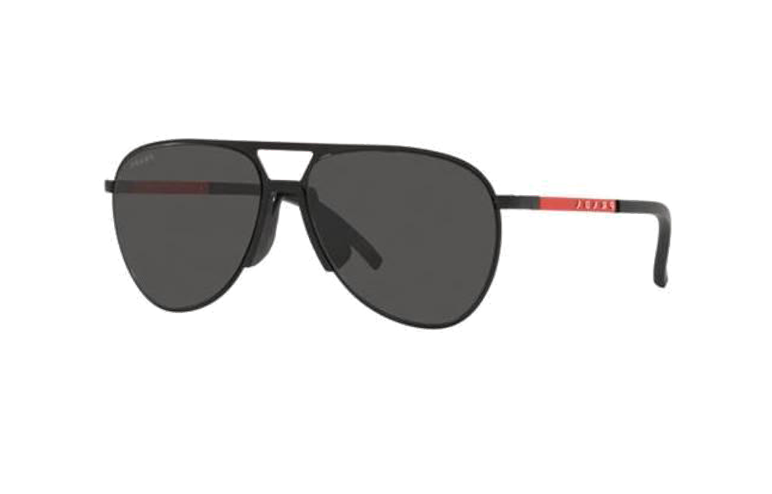 PRADA  Aviator Sunglasses Black with Logo on Temples Alloy Frame PS51XS1BO06L