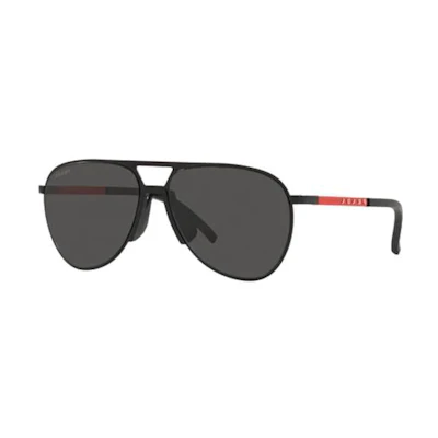 PRADA Aviator Sunglasses Black with Logo on Temples Alloy Frame PS51XS1BO06L