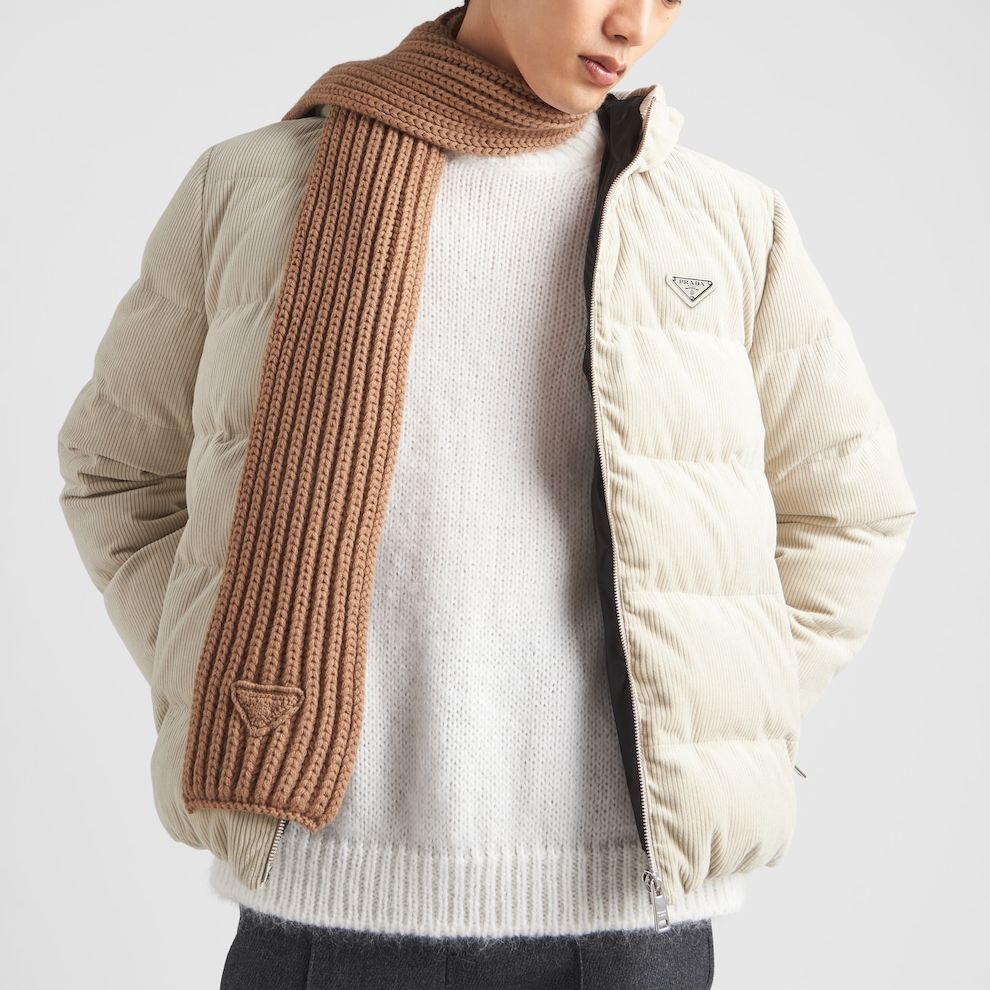 Details for PRADA  Beige Hooded Zip-Up Down Jacket SGC072-1RL7-F0K74-S-232