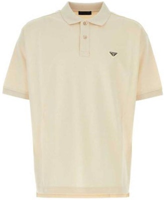 PRADA Beige Solid Color Slim Fit Straight-Cut Short Sleeve T-Shirt UJN817-SWM1-14K8F-0-018 Order PRADA Beige Solid Color Slim Fit Straight-Cut Short Sleeve T-Shirt UJN817-SWM1-14K8F-0-018