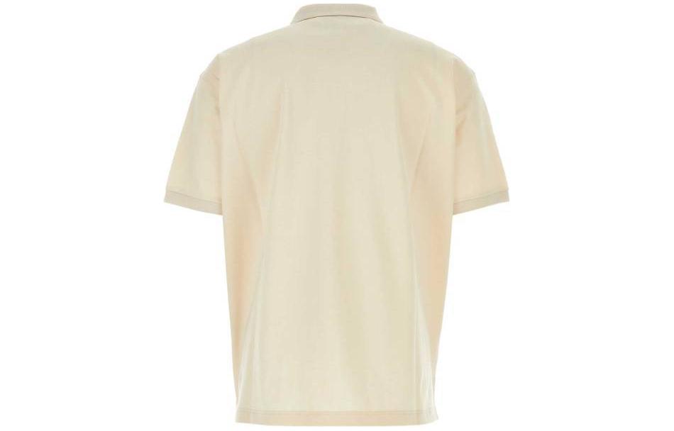 Lookbook PRADA  Beige Solid Color Slim Fit Straight-Cut Short Sleeve T-Shirt UJN817-SWM1-14K8F-0-018