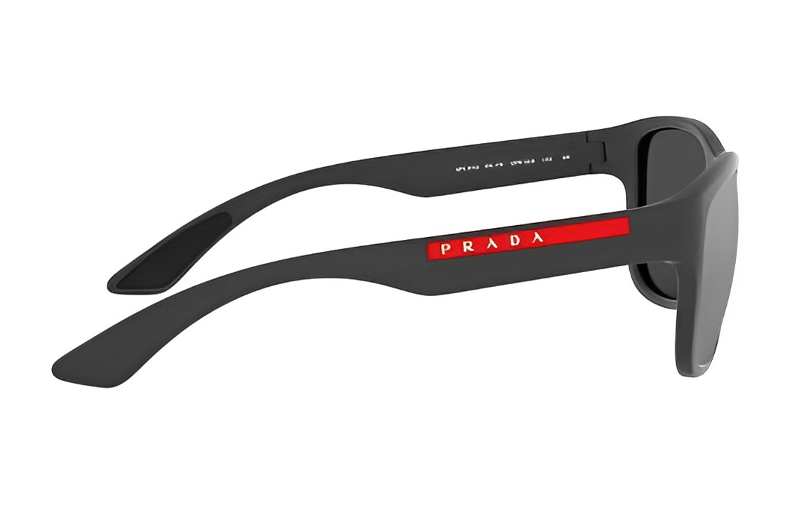 Shop PRADA Gafas de Sol Ligeras Irregulares Negro-Gris PS01USUFK5L0
