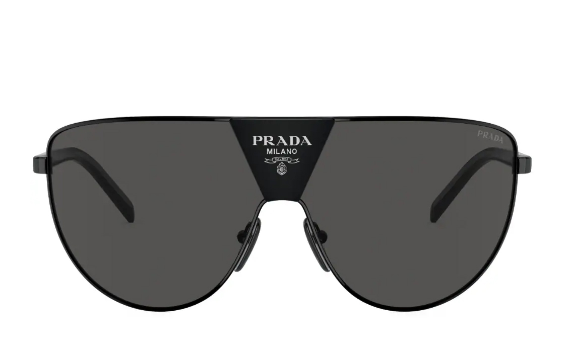 PRADA  Black Aviator Sunglasses with Front Lettering Alloy Design. PR69ZS1AB5S0 圖 2