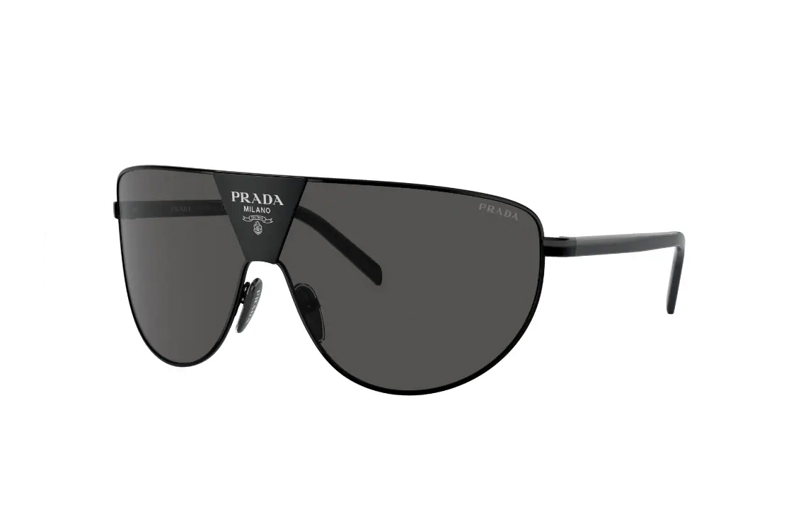 PRADA  Black Aviator Sunglasses with Front Lettering Alloy Design. PR69ZS1AB5S0 圖 3