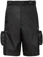 PRADA Black Casual Shorts with Side Zipper Pocket. SPH393-1WQ8-F0002-S-OOO PRADA Black Casual Shorts with Side Zipper Pocket. SPH393-1WQ8-F0002-S-OOO