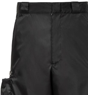 普拉达黑色休闲短裤带侧拉链口袋 SPH393-1WQ8-F0002-S-OOO Details for 普拉达黑色休闲短裤带侧拉链口袋 SPH393-1WQ8-F0002-S-OOO